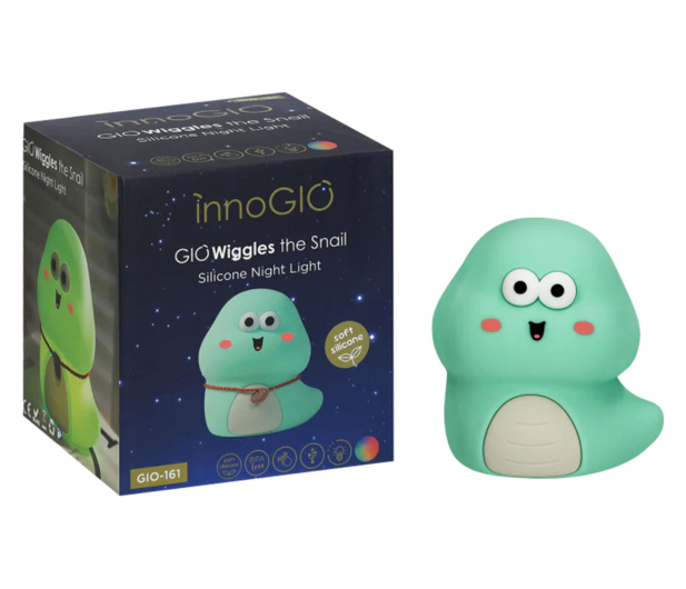 InnoGIO Silikonowa lampka nocna WIGGLES THE SNAIL - 1537904 - zdjęcie 2
